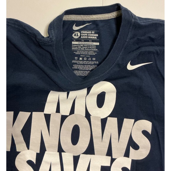 Nike Mens New York Yankees Mariano Rivera Mo Knows Saves T-Shirt Navy Blue XL - Picture 5 of 5